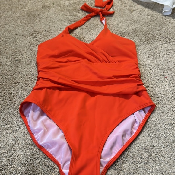 Boden Red Women's One Piece Swimsuit - Picture 3 of 7